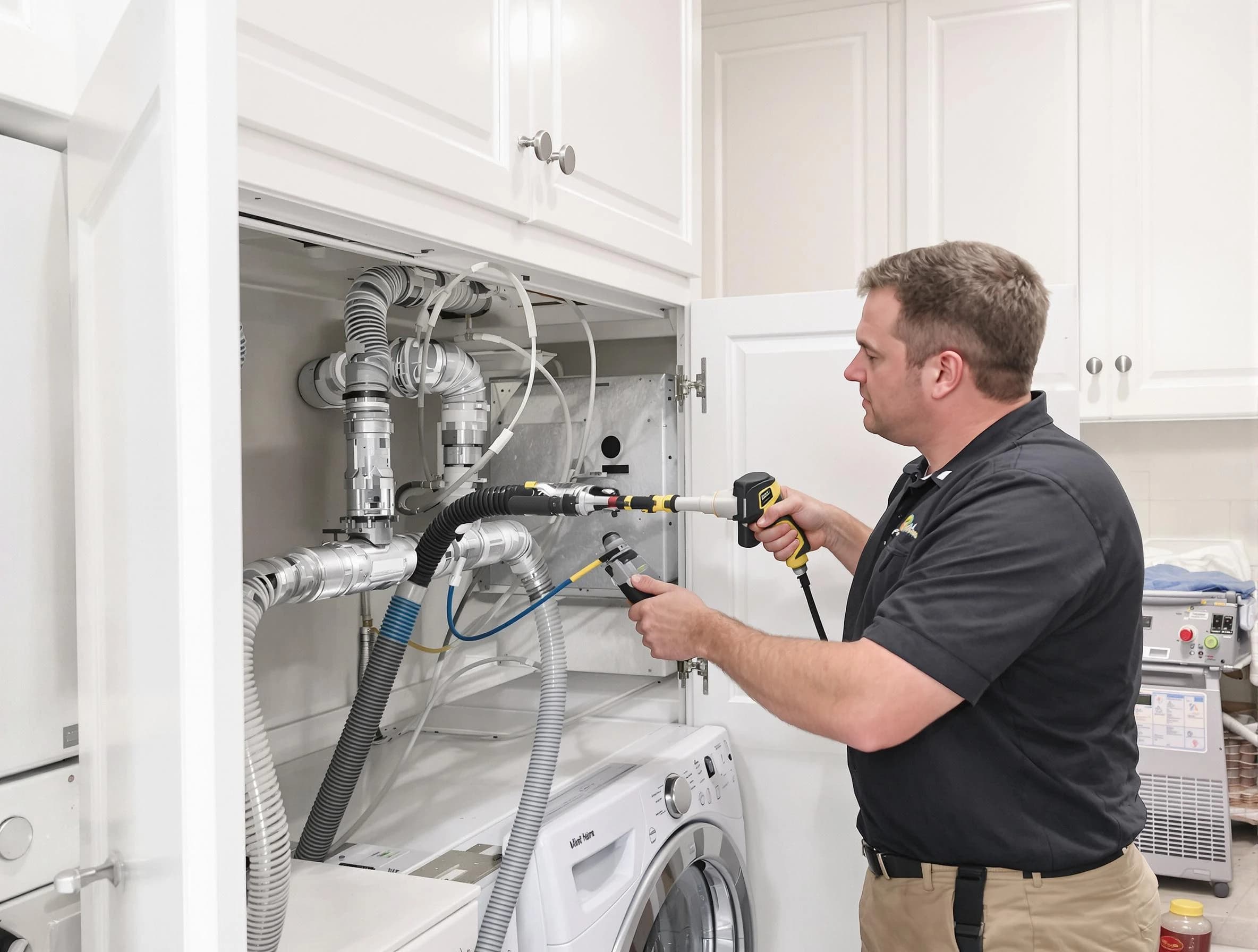 Bosque Farms Dryer Vent Cleaning professional removing severe blockage from a clogged dryer vent in Bosque Farms