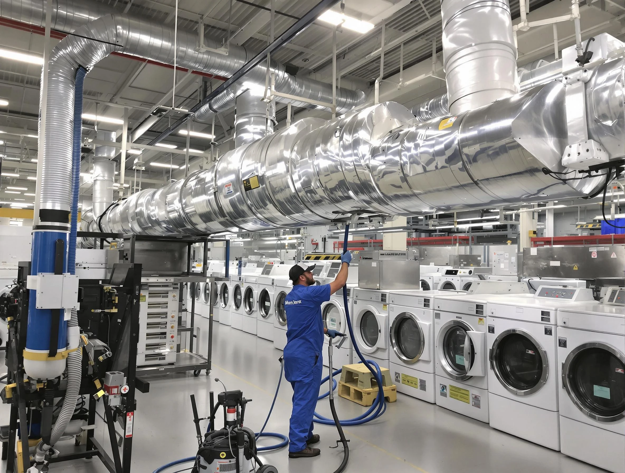 Bosque Farms Dryer Vent Cleaning team performing heavy-duty industrial dryer vent cleaning in Bosque Farms